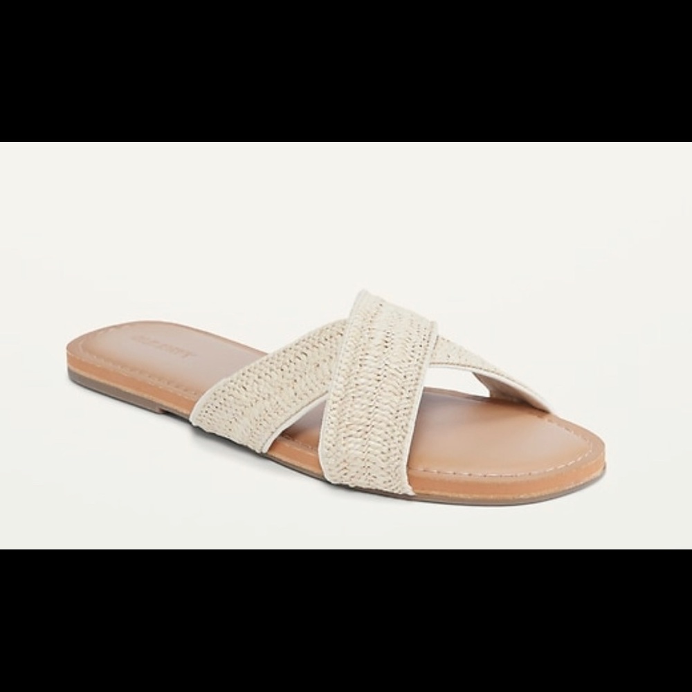 ✨ PRICE DROP NWT Old Navy Woven Textured Criss Cross Sandals